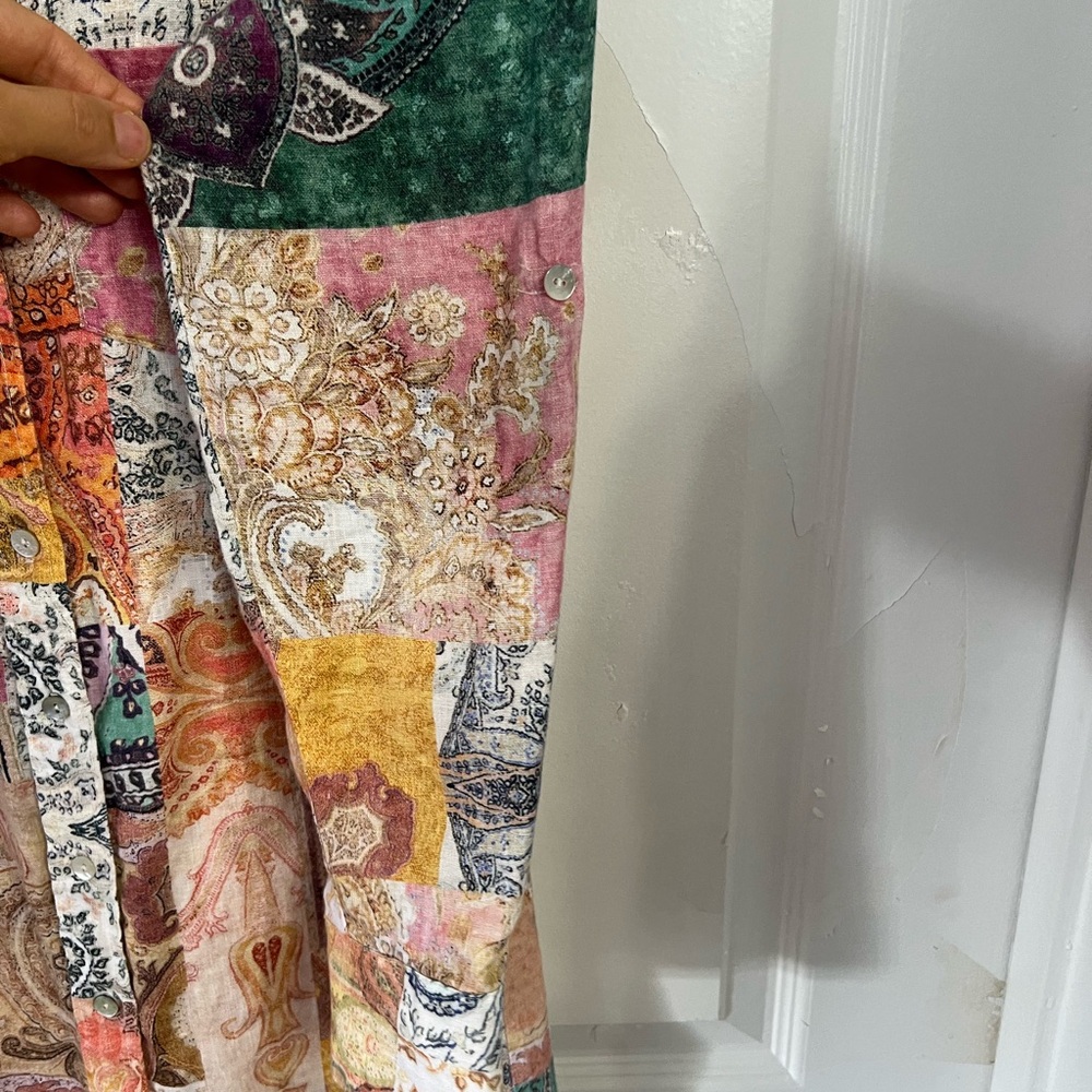 Magaschoni Multicolor Patchwork Long Sleeve Dress - image 4